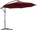 Ombrellone-da-Esterni-3x2.5-m-Decentrato-Rosso-Scuro,-in-Poliestere-Anti-UV-e-Acciaio-con-Manovella-84D-037WR