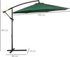 Ombrellone-da-Esterni-Decentrato-con-Manovella,-in-Acciaio-e-Poliestere-Anti-UV,-3x2.5-m,-Verde-84D-037GN