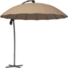 Ombrellone-da-Giardin-Decentrato-2.7m-Apertura-a-Manovella-e-16-Stecche-in-Fibra-di-Vetro,-Cachi-84D-268V00KK