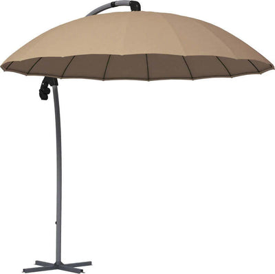 Ombrellone-da-Giardin-Decentrato-2.7m-Apertura-a-Manovella-e-16-Stecche-in-Fibra-di-Vetro,-Cachi-84D-268V00KK