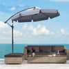 Ombrellone-da-Giardino-2.7x2.7-m-a-Braccio-in-Metallo-con-Tettuccio-in-Poliestere-Regolabile-e-Apertura-a-Manovella,-Grigio-84D-161CG