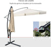 Ombrellone-da-Giardino-Ø2.7x2.7m-a-Braccio-con-Tettuccio-Regolabile,-Marrone-Chiaro-84D-161LR