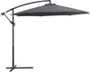 Ombrellone-da-Giardino-3x2.5-m-a-Braccio-e-Inclinabile-con-Manovella,-in-Acciaio-e-Poliestere-Grigio-84D-082