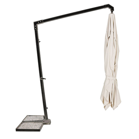 Ombrellone professionale con palo laterale "Panarea" in alluminio per Bar Ristoranti e Giardino 3 x 3 mt