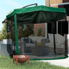 Ombrellone-da-Giardino-3x3-m-con-Zanzariera,-Apertura-a-Manovella-e-Base-a-Croce,-Verde-84D-204V01GN