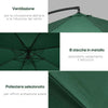 Ombrellone-da-Giardino-3x3-m-con-Zanzariera,-Apertura-a-Manovella-e-Base-a-Croce,-Verde-84D-204V01GN