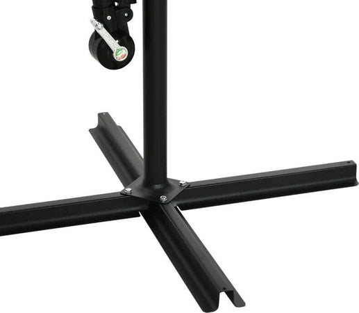 Ombrellone-da-Giardino-3x3-m-con-Zanzariera,-Apertura-a-Manovella-e-Base-a-Croce,-Verde-84D-204V01GN