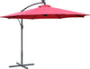 Ombrellone-da-Giardino-a-Braccio-Ø3x2.4-m-con-Manovella-e-8-Strisce-LED-a-Energia-Solare,-Rosso-scuro-84D-066WR