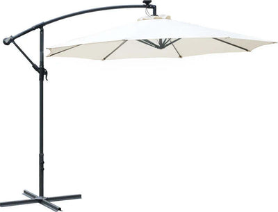 Ombrellone-da-Giardino-a-Braccio-3x2.5-m-con-Manovella-e-8-Strisce-LED-a-Energia-Solare,-Crema-84D-066CW