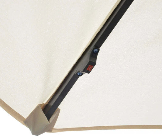 Ombrellone-da-Giardino-a-Braccio-3x2.5-m-con-Manovella-e-8-Strisce-LED-a-Energia-Solare,-Crema-84D-066CW