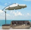 Ombrellone-da-Giardino-a-Braccio-in-Metallo-e-Poliestere-con-Apertura-a-Manovella,-Ø2.7x2.7-m,-Beige-84D-161BG