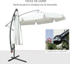 Ombrellone-da-Giardino-a-Braccio-in-Metallo-e-Poliestere-con-Apertura-a-Manovella,-Ø2.7x2.7-m,-Beige-84D-161BG