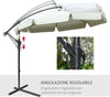 Ombrellone-da-Giardino-a-Braccio-in-Metallo-e-Poliestere-con-Apertura-a-Manovella,-Ø2.7x2.7-m,-Beige-84D-161BG
