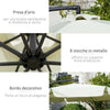 Ombrellone-da-Giardino-a-Braccio-in-Metallo-e-Poliestere-con-Apertura-a-Manovella,-Ø2.7x2.7-m,-Beige-84D-161BG