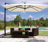 Ombrellone Da Giardino A Braccio Retrattile Bianco Ecrù Ombrellone In Alluminio Senso Design Moderno con Manovella Giardino e giardinaggio/Arredamento da giardino e accessori/Ombrelloni tende e tettucci parasole/Ombrelloni Ferus - Montoro, Commerciovirtuoso.it