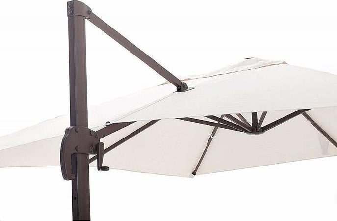 Ombrellone Da Giardino A Braccio Retrattile Bianco Ecrù Ombrellone In Alluminio Senso Design Moderno con Manovella Giardino e giardinaggio/Arredamento da giardino e accessori/Ombrelloni tende e tettucci parasole/Ombrelloni Ferus - Montoro, Commerciovirtuoso.it