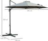 Ombrellone-da-Giardino-a-Manovella-e-a-8-Stecche-con-Angolazione-Regolabile,-Ø2.95x2.5-m,-Grigio-84D-065CG