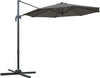 Ombrellone-da-Giardino-a-Manovella-e-a-8-Stecche-con-Angolazione-Regolabile,-Ø2.95x2.5-m,-Grigio-84D-065CG