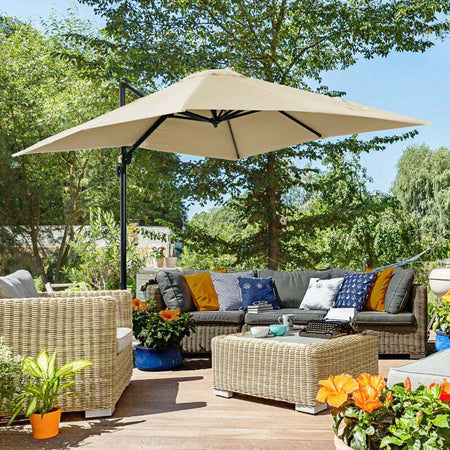 Ombrellone-da-Giardino-con-Angolazione-Regolabile-su-5-Livelli-e-a-360°,-2.5x2.5-m,-color-Crema-84D-051V00CW