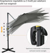 Ombrellone-da-Giardino-con-Angolazione-Regolabile-su-5-Livelli-e-Rotazione-a-360°,-2.5x2.5-m,-Grigio-84D-051V00GY