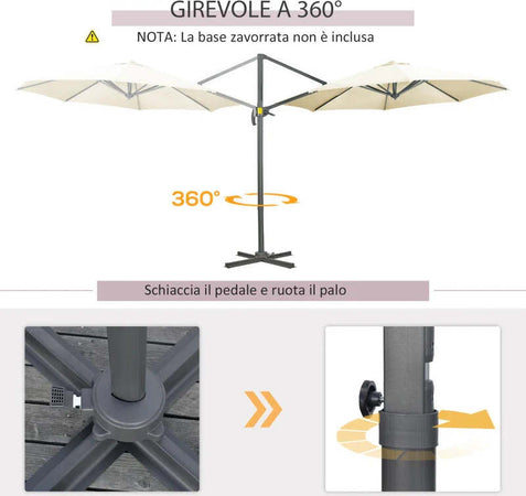 Ombrellone-da-Giardino-Decentrato-3x2.5-m-con-Angolazione-Regolabile-e-Girevole-a-360°,-Crema-84D-052V00CW