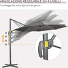 Ombrellone-da-Giardino-Decentrato-3x2.5-m-Girevole-a-360°-con-Angolazione-Regolabile,-Grigio-84D-052V00GY