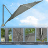 Ombrellone-da-Giardino-Decentrato-3x2.5-m-Girevole-a-360°-con-Angolazione-Regolabile,-Grigio-84D-052V00GY