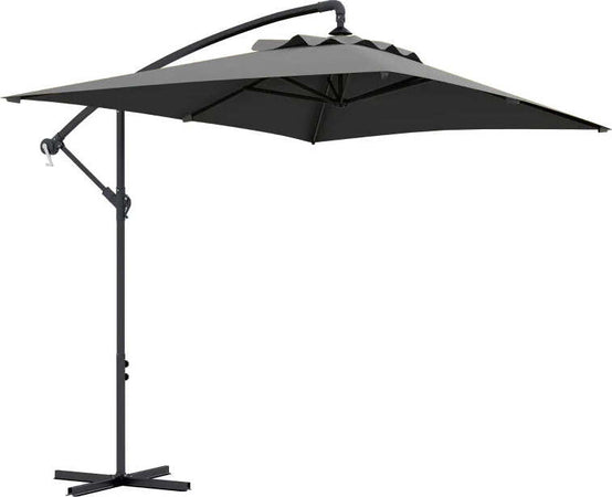 Ombrellone-da-Giardino-Decentrato-con-Base-a-Croce-e-Apertura-a-Manovella,-294x193cm,-Grigio-84D-270V00CG