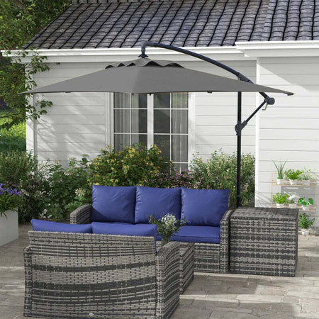 Ombrellone-da-Giardino-Decentrato-con-Base-a-Croce-e-Apertura-a-Manovella,-294x193cm,-Grigio-84D-270V00CG