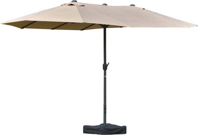 Ombrellone-da-Giardino-Doppio-460x270cm,-Ombrellone-da-Esterno-con-Apertura-a-Manovella,-Base-a-Croce-e-Zavorra,-Acciaio-e-Poliestere-Khaki--84D-031V03SD