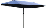 Ombrellone-da-Giardino-Doppio-con-Apertura-a-Manovella,-Acciaio-e-Poliestere,-460x270x240-cm,-Blu-84D-031V01BU