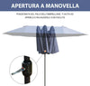 Ombrellone-da-Giardino-Doppio-con-Apertura-a-Manovella,-Acciaio-e-Poliestere,-460x270x240-cm,-Blu-84D-031V01BU