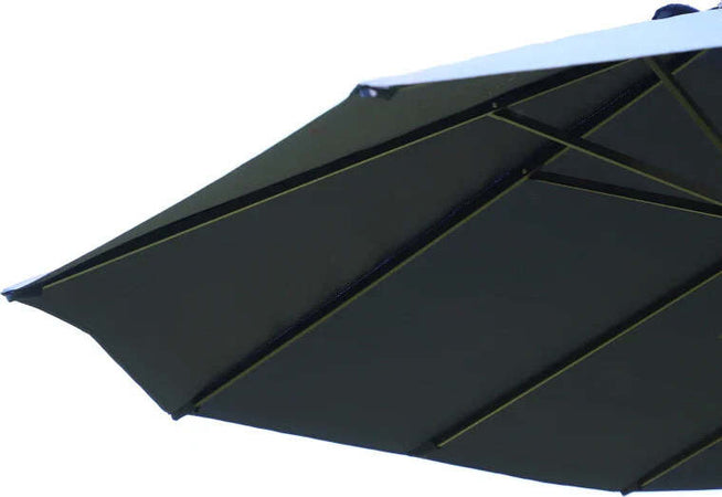 Ombrellone-da-Giardino-Doppio-con-Apertura-a-Manovella,-Acciaio-e-Poliestere,-460x270x240-cm,-Blu-84D-031V01BU