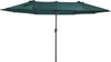 Ombrellone-da-Giardino-Doppio-con-Apertura-a-Manovella,-in-Acciaio-e-Poliestere,-455x265x238cm,-Verde-Scuro-84D-031V01