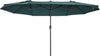 Ombrellone-da-Giardino-Doppio-con-Apertura-a-Manovella,-in-Acciaio-e-Poliestere,-455x265x238cm,-Verde-Scuro-84D-031V01