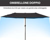 Ombrellone-da-Giardino-Doppio-con-Apertura-a-Manovella,-in-Acciaio-e-Poliestere,-460x270x240-cm,-Nero-84D-031V01BK