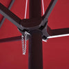 Ombrellone-da-Giardino-Doppio-con-Apertura-a-Manovella,-in-Acciaio-e-Poliestere,-460x270x240-cm,-Rosso-84D-031V01WR