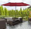 Ombrellone-da-Giardino-Doppio-con-Apertura-a-Manovella,-in-Acciaio-e-Poliestere,-460x270x240-cm,-Rosso-84D-031V01WR