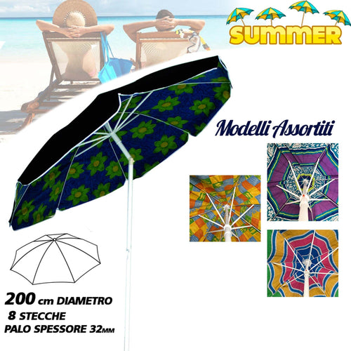 OMBRELLONE DA SPIAGGIA DIAMETRO 200 CM ANTIVENTO CON SNODO + SACCA CON TRACOLLA Giardino e giardinaggio/Arredamento da giardino e accessori/Ombrelloni tende e tettucci parasole/Ombrelloni Trade Shop italia - Napoli, Commerciovirtuoso.it