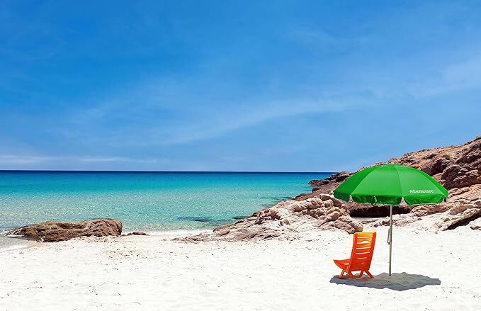 Ombrellone-da-spiaggia-verde-antivento-alluminio-Protezione-solare-UV50+-Punta-elica-Inclinabile-regolabile-altezza-Made-in-Italy-giardino-piscina
