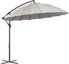 Ombrellone-Decentrato-da-Giardino-3x2.6-m-a-18-Stecche-con-Base-a-Croce,-Grigio-84D-118GY