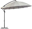 Ombrellone-Decentrato-da-Giardino-3x2.6-m-a-18-Stecche-con-Base-a-Croce,-Grigio-84D-118GY