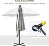 Ombrellone-Decentrato-da-Giardino-3x2.6-m-a-18-Stecche-con-Base-a-Croce,-Grigio-84D-118GY