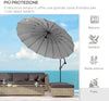 Ombrellone-Decentrato-da-Giardino-3x2.6-m-a-18-Stecche-con-Base-a-Croce,-Grigio-84D-118GY