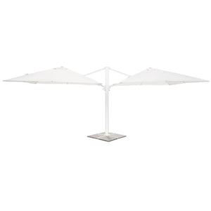 Ombrellone doppio con palo centrale "Archimede" 6 x 3 mt in alluminio da Bar e Ristorante