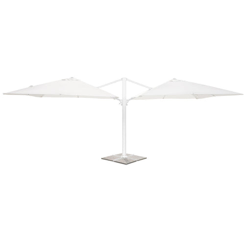 Ombrellone doppio con palo centrale Archimede 6 x 3 mt in alluminio da Bar e Ristorante