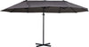 Ombrellone-Doppio-da-Giardino-in-Metallo-e-Poliestere-Anti-UV-Impermeabile,-440x270x250cm,-Grigio-84D-085GY