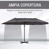 Ombrellone-Doppio-da-Giardino-in-Metallo-e-Poliestere-Anti-UV-Impermeabile,-440x270x250cm,-Grigio-84D-085GY