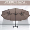 Ombrellone-Doppio-da-Giardino-in-Metallo-e-Poliestere-Anti-UV-Impermeabile,-440x270x250cm,-Marrone-84D-085BN