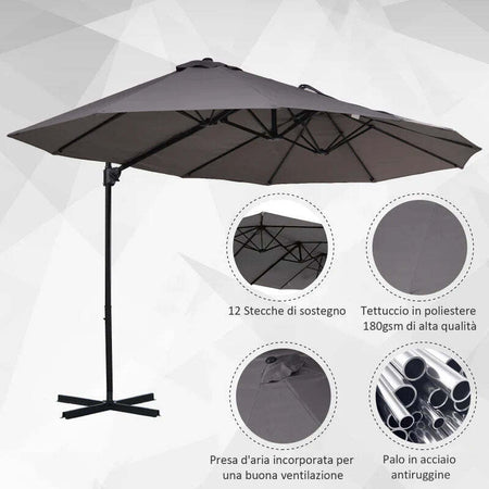Ombrellone-Doppio-da-Giardino-in-Metallo-e-Poliestere-Anti-UV-Impermeabile,-440x270x250cm,-Marrone-84D-085BN